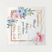 人気の花柄オーダーメイドゴールドタペストリー タペストリー (正面(横))