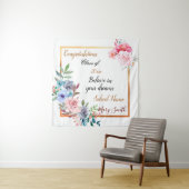 人気の花柄カスタマイズゴールドタペストリー タペストリー (インサイチュ)