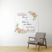 人気の花柄カスタマイズシルバー タペストリー (インサイチュ)