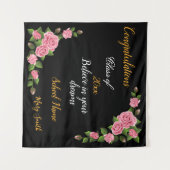 人気の花柄 オーダーメイド ローズ タペストリー (正面(横))