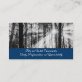 人気の青と白の風景 名刺 (裏面)