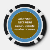 人気のAzureブルーゴールドマーブルコレクション ポーカーチップ (裏面)