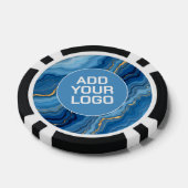 人気のAzureブルーゴールドマーブルコレクション ポーカーチップ (シングル)