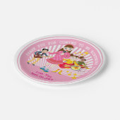 人気歌手の女の子の誕生会 ペーパープレート (アングル)