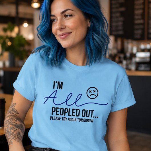 人混み疲れのあなたへ 面白い内向的な人のための名言 Tシャツ