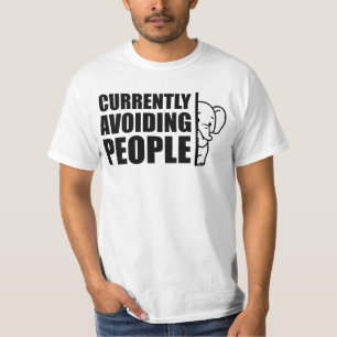人混み避けてます ミニマリストな内向型 Tシャツ