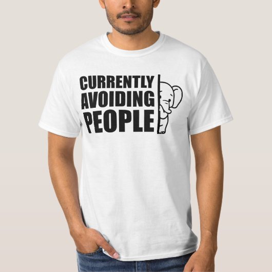 人混み避けてます ミニマリストな内向型 Tシャツ (正面)
