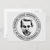 人為的な地球温暖化の詐欺 ポストカード (正面/裏面)