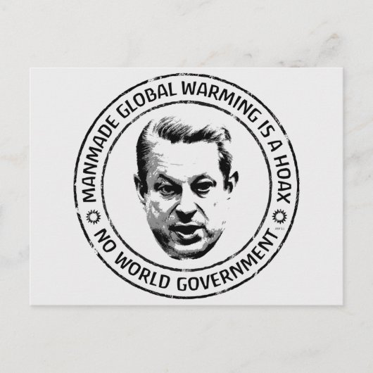 人為的な地球温暖化の詐欺 ポストカード (正面)