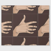 人物手包み紙 ラッピングペーパー (フラット)