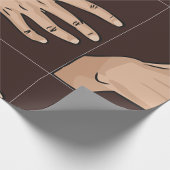 人物手包み紙 ラッピングペーパー