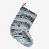 人物歩く内蔵 スモールクリスマスストッキング (正面 (吊り時))