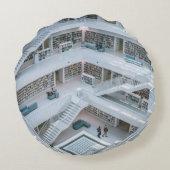 人物歩く内蔵 ラウンドクッション (裏面)