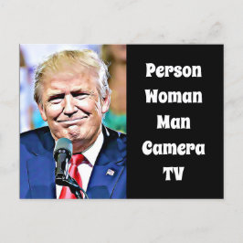人物,女性,男性,カメラ,テレビ,アンチトランプ ポストカード
