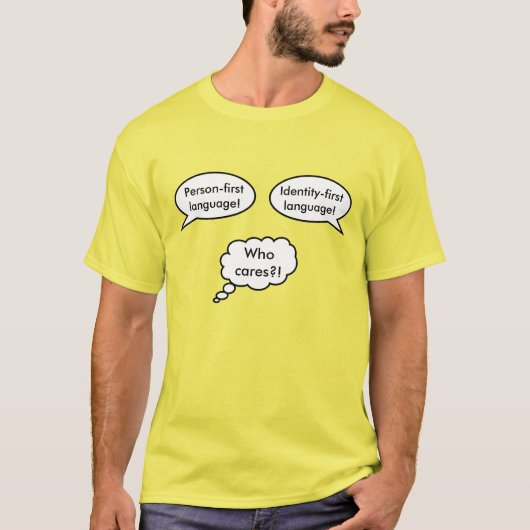 人物 身元 スピーチ バブル Tシャツ (正面)