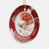 人独身の、クリスマス第1回、ニューホーム。 セラミックオーナメント (右)