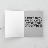 人狼おもしろい誕生日グリーティングカード カード (内部)