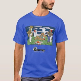 人狼のピザパーティ メンズ ダークTシャツ Tシャツ