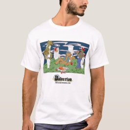 人狼のピザパーティ メンズTシャツ Tシャツ