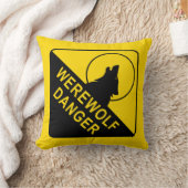 人狼の危険標識 クッション (ブランケット)