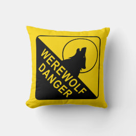 人狼の危険標識 クッション