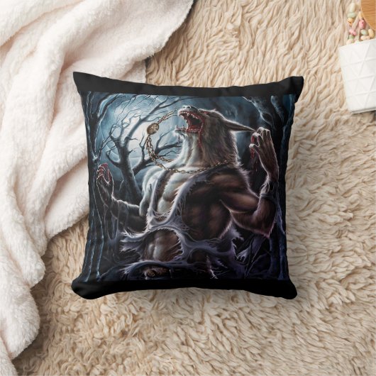 人狼の変化 クッション (ブランケット)