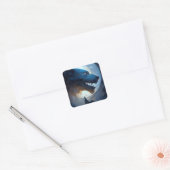 人狼の暗いファンタジー恐怖 スクエアシール (封筒)