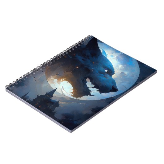 人狼の暗いファンタジー恐怖 ノートブック (左側)