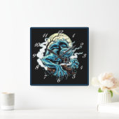 人狼の月 スクエア壁時計 (ホーム)