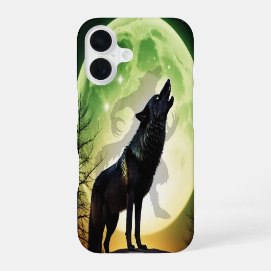 人狼の遠吠え iPhone 16ケース (裏面)