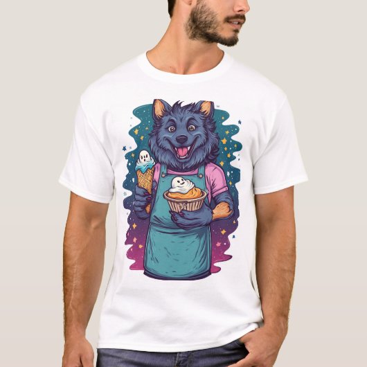 人狼アイスクリーム屋さん Tシャツ (正面)