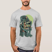 人狼マンガのハロウィーン Tシャツ (正面)