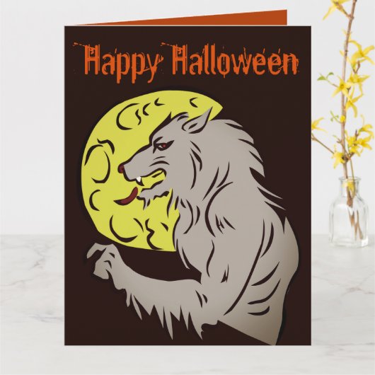 人狼満月 カード (黄色い花)