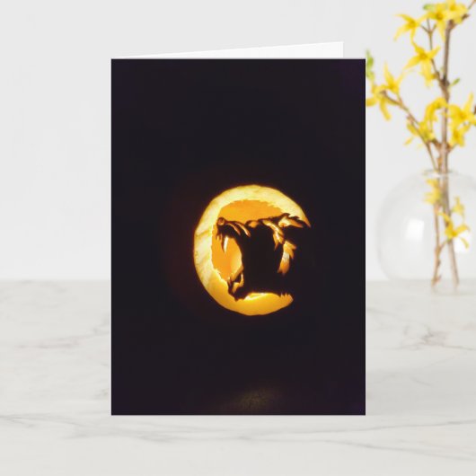 「人狼」ハロウィーンのカード カード (黄色い花)