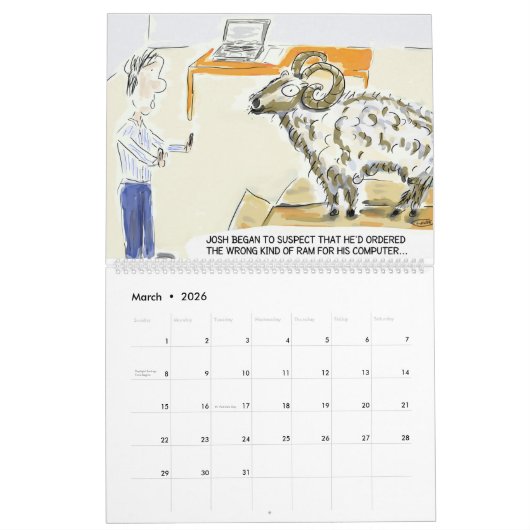 人生おもしろいについての漫画 カレンダー (3月 2026)