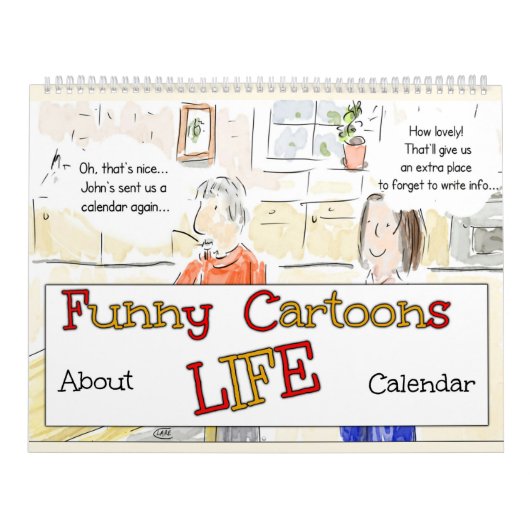 人生おもしろいについての漫画 カレンダー (カバー)