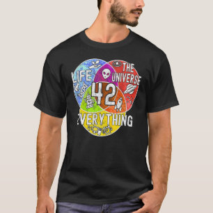 人生おもしろいのNerdy意味42ベン図Math T Tシャツ