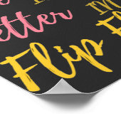 人生おもしろいはビーチサンダル夏のビーチ ポスター (角)