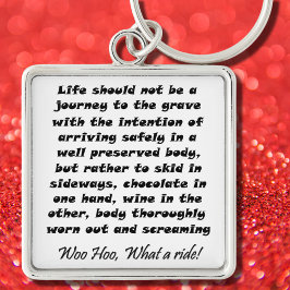 人生おもしろいは墓参りにあらず キーホルダー