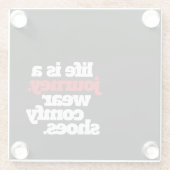 人生おもしろいは旅だ… ガラスコースター (裏面)