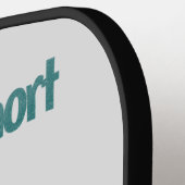 人生おもしろいは短い可愛い引用文ユーモアのパーソナライズ ピックルボールラケット (左詳細)