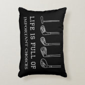 人生おもしろいは重要な選択肢でいっぱいだゴルフクラブ アクセントクッション (正面(垂直))