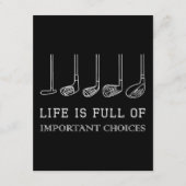 人生おもしろいは重要な選択肢でいっぱいだゴルフクラブ エンクロージャーカード (正面)