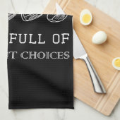 人生おもしろいは重要な選択肢でいっぱいだゴルフクラブ キッチンタオル (四つ折り)