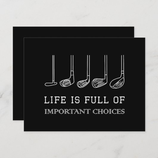 人生おもしろいは重要な選択肢でいっぱいだゴルフクラブ シーズンカード (正面/裏面)