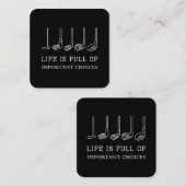 人生おもしろいは重要な選択肢でいっぱいだゴルフクラブ スクエア名刺 (正面/裏面)