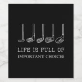 人生おもしろいは重要な選択肢でいっぱいだゴルフクラブ ワインラベル (シングルラベル)