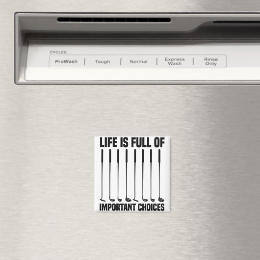 人生おもしろいは重要な選択肢でいっぱいだゴルフ愛好家 マグネット (インサイチュ (食洗機))