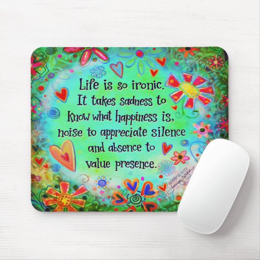 人生かわいらしは皮肉な引用文インスピレーション マウスパッド (マウス)