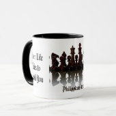 人生があなたを押しつぶそうとする時 – トーンのマグ マグカップ (正面左)